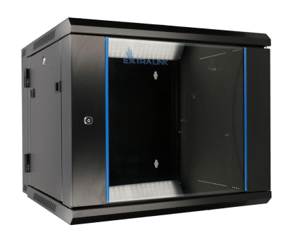 Szafa RACK ExtraLink Wisząca 19" 12U 600x600mm dwusekcyjna (czarna)
